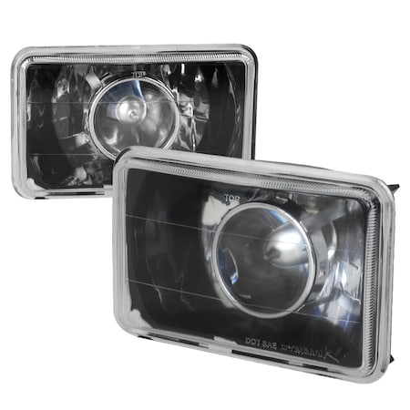Spec-D Tuning All All All 4X6 Projector Headlights Black LHP-4X6JM